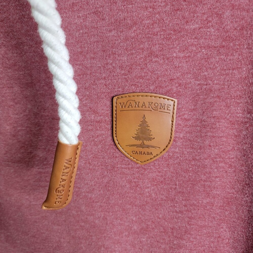 Naketano Women's Hoodie Pink Drawstring Long Sleeve Pullover Large Outdoor Hike - Picture 5 of 7